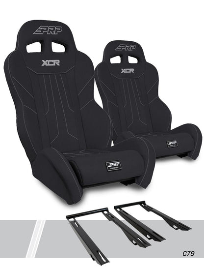 PRP Seats PRP Polaris RZR PRO XP XCR Suspension Seats Kit (Pair) - Black
 A8001-PORXP-C79-201
