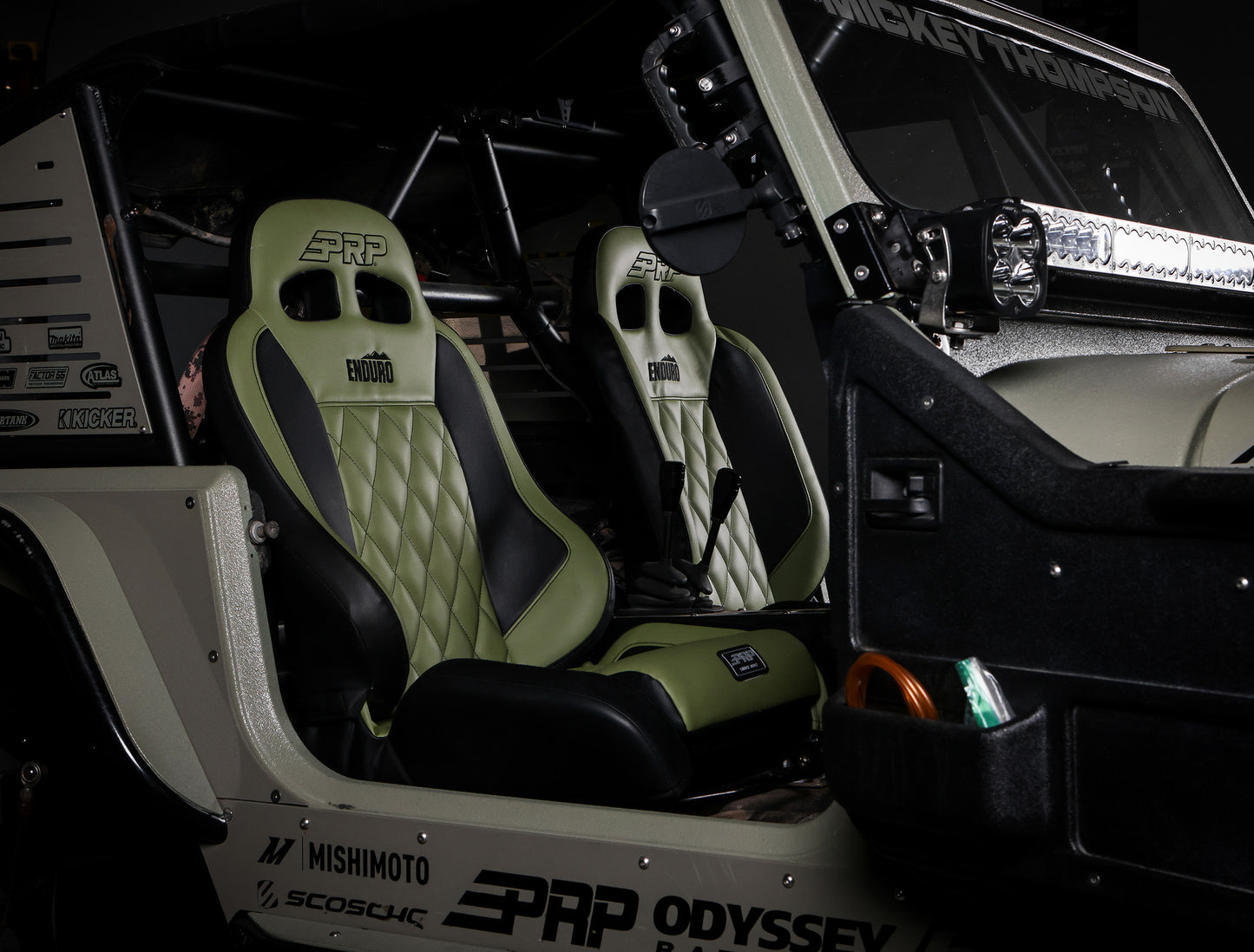 PRP Seats 97-02 Jeep Wrangler TJ Enduro Elite Suspension Seat Crawl Edition (Pair) - Black A90010-C23-50