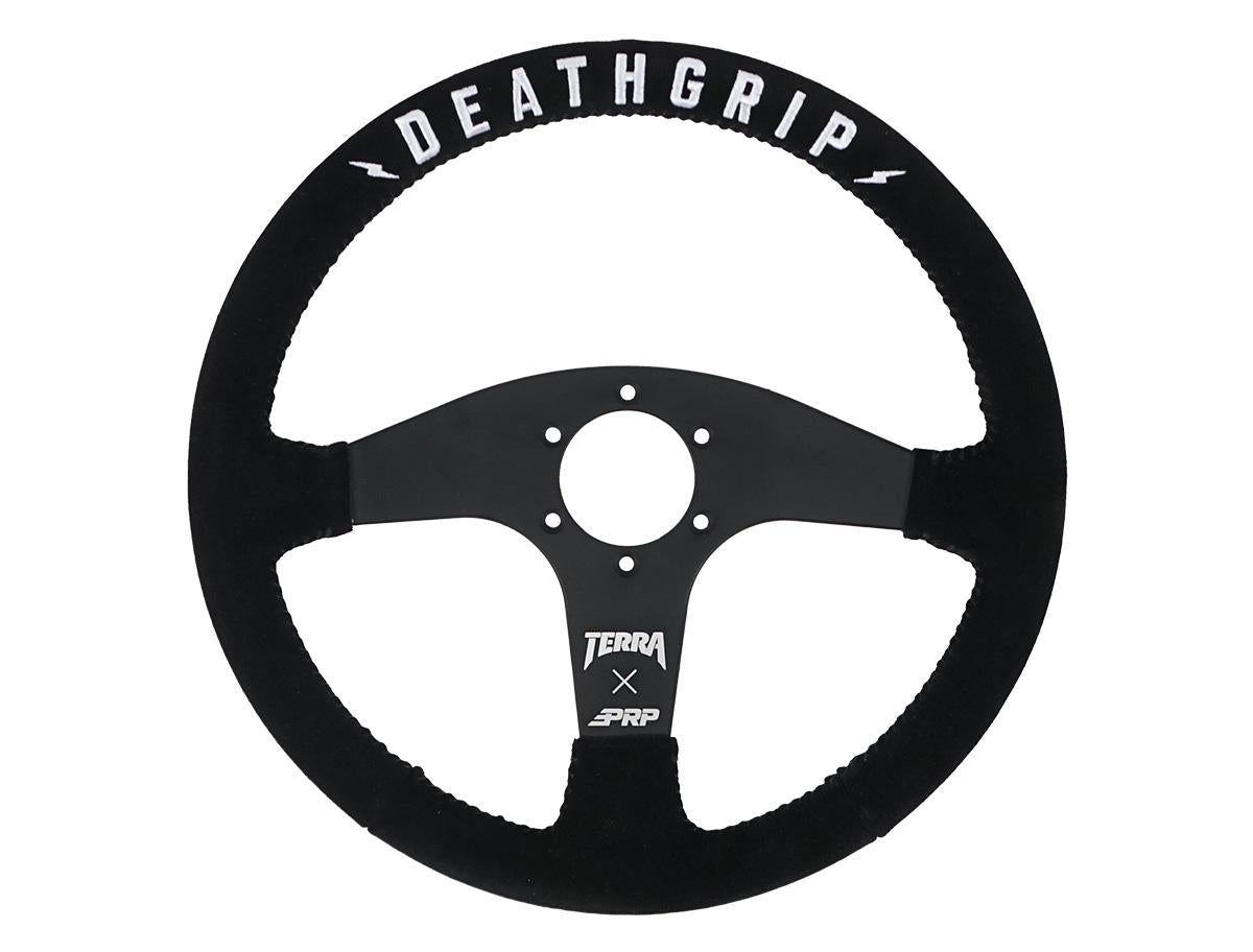PRP Seats PRP Terra Crew Death Grip Flat Steering Wheel - Suede TERRAG245