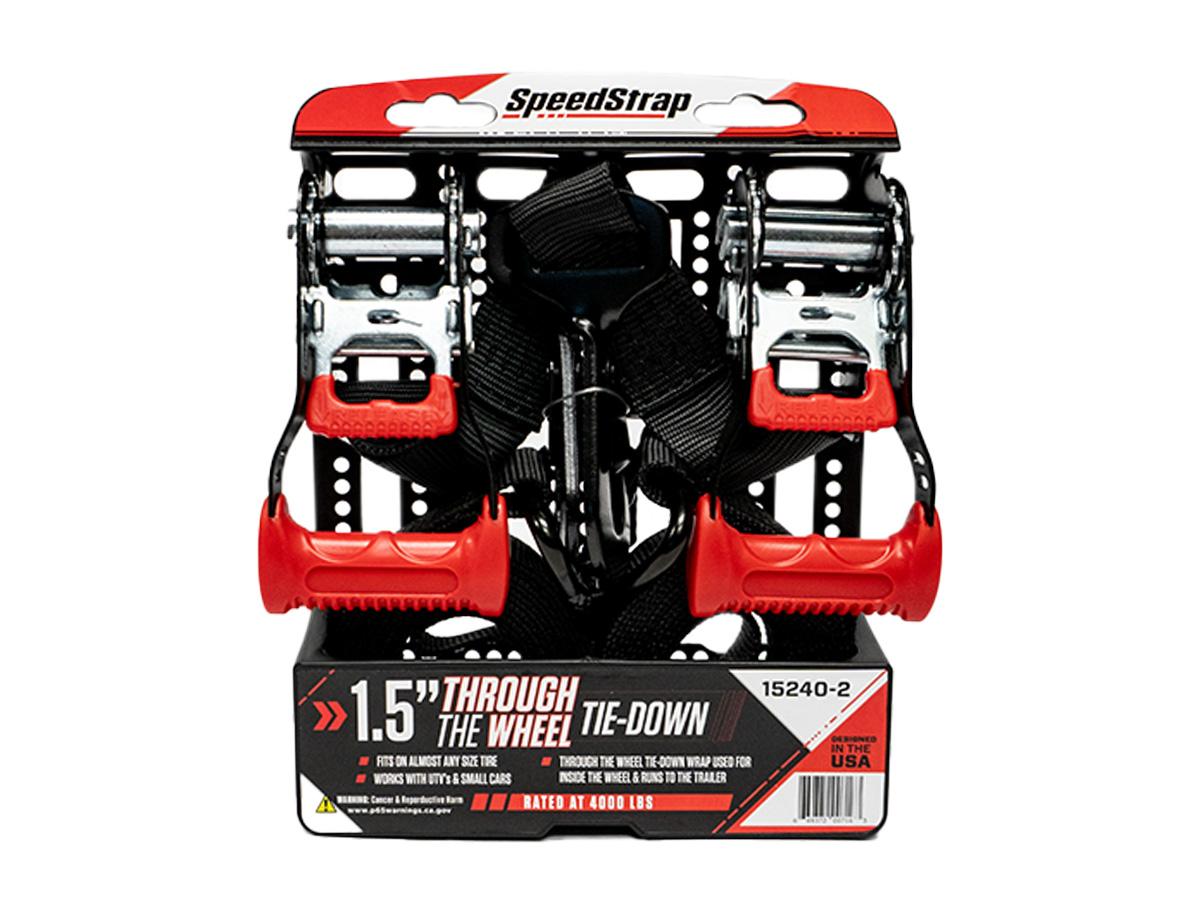 SpeedStrap 1 1/2In UTV Through the Wheel Tie-Down - Black (Pair of 2) 15240-2