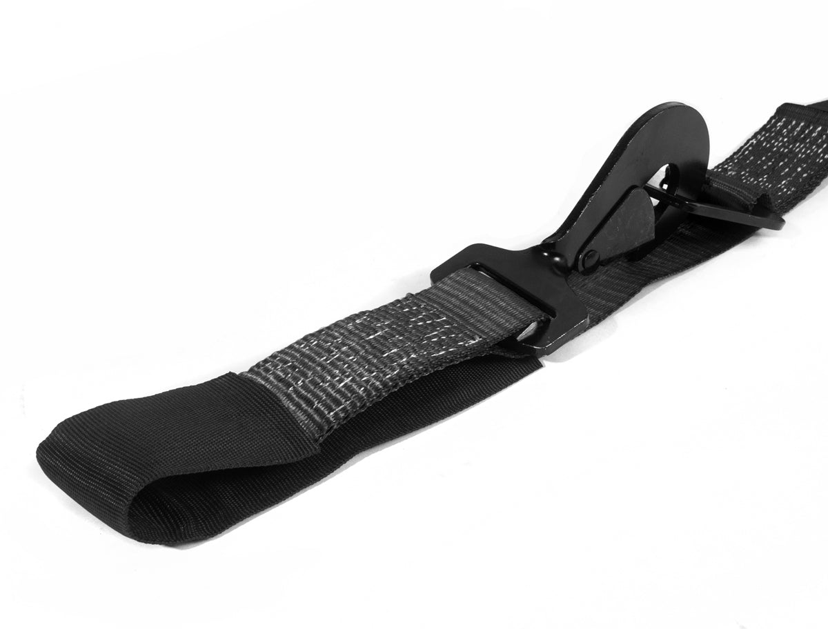 SpeedStrap 2In x 10Ft Ratchet Tie Down w/ Twisted Snap Hooks & Axle Strap Combo - Black 27011