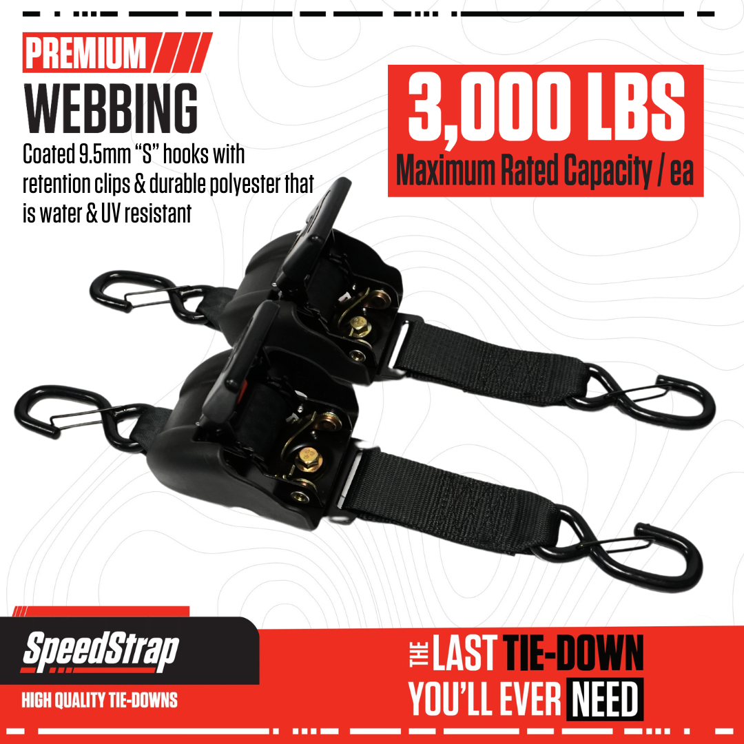 SpeedStrap 2in x 10in S-Hook Adapters for Retractable Tie-Down Straps (2 Pack) 28500-SH
