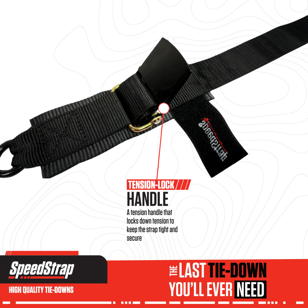 SpeedStrap 2in x 4ft Marine Transom Tie-Down Straps with Snap S-Hooks (2 Pack) 28600-DSH