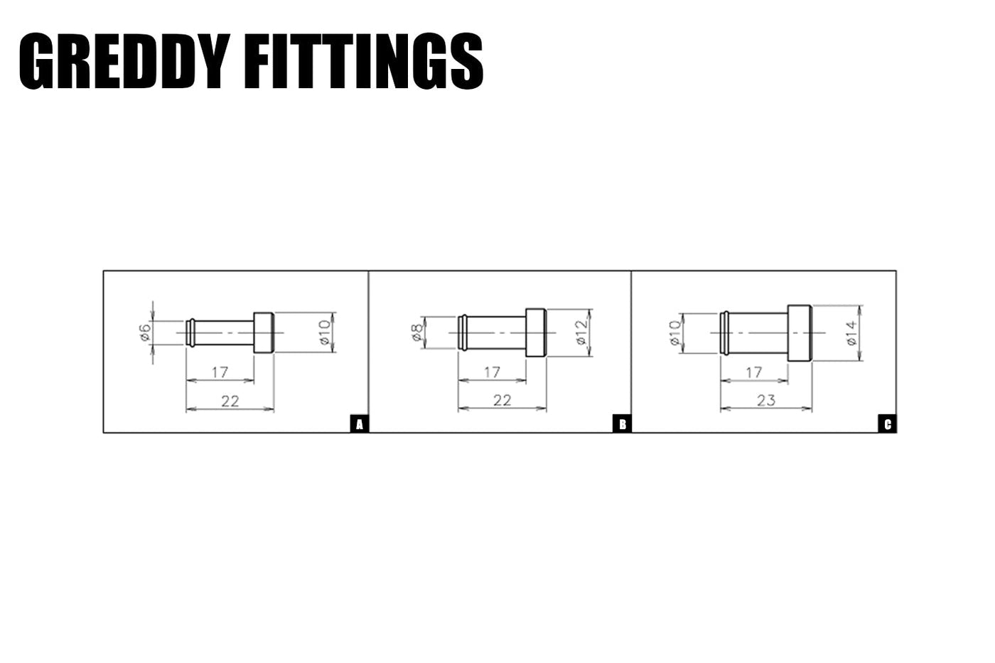 GReddy Hose Union Fitting(s) - M5-M19