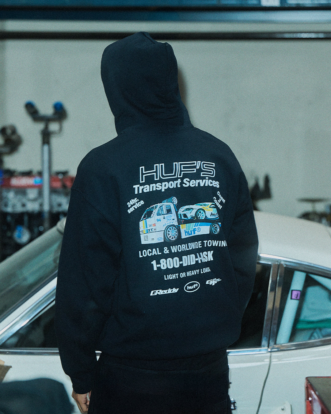 GReddy HUF x GReddy Tow Pullover Hood - Black