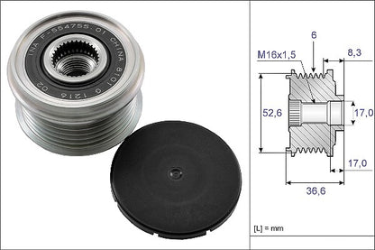 INA US Alternator Decoupler Pulley EA0137