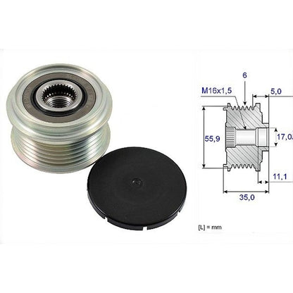 INA US INA BDC FEAD overruning alternator pulley EA0222
