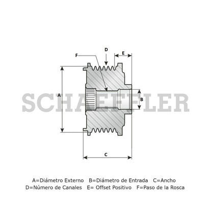 INA US Alternator Decoupler Pulley EA0271