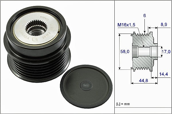 INA US Alternator Decoupler Pulley EA0271