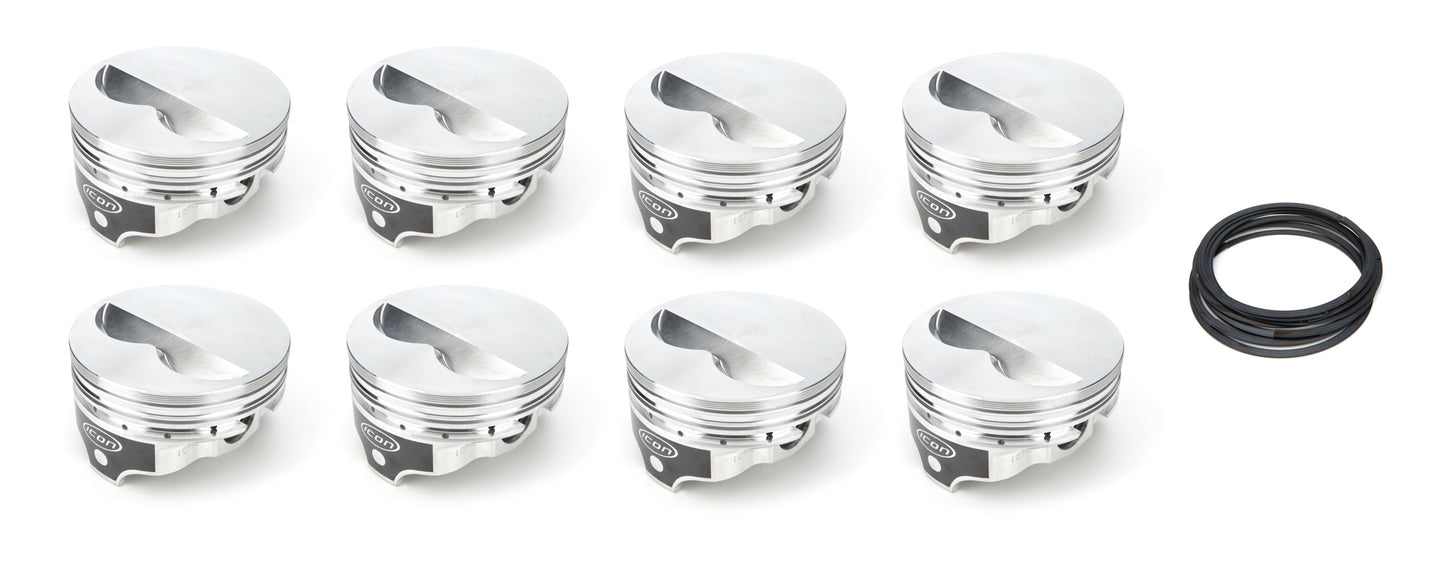 ICON Pistons SBC Forged FT Piston Set 4.165 Bore -4.8cc Pistons and Piston Rings Pistons main image