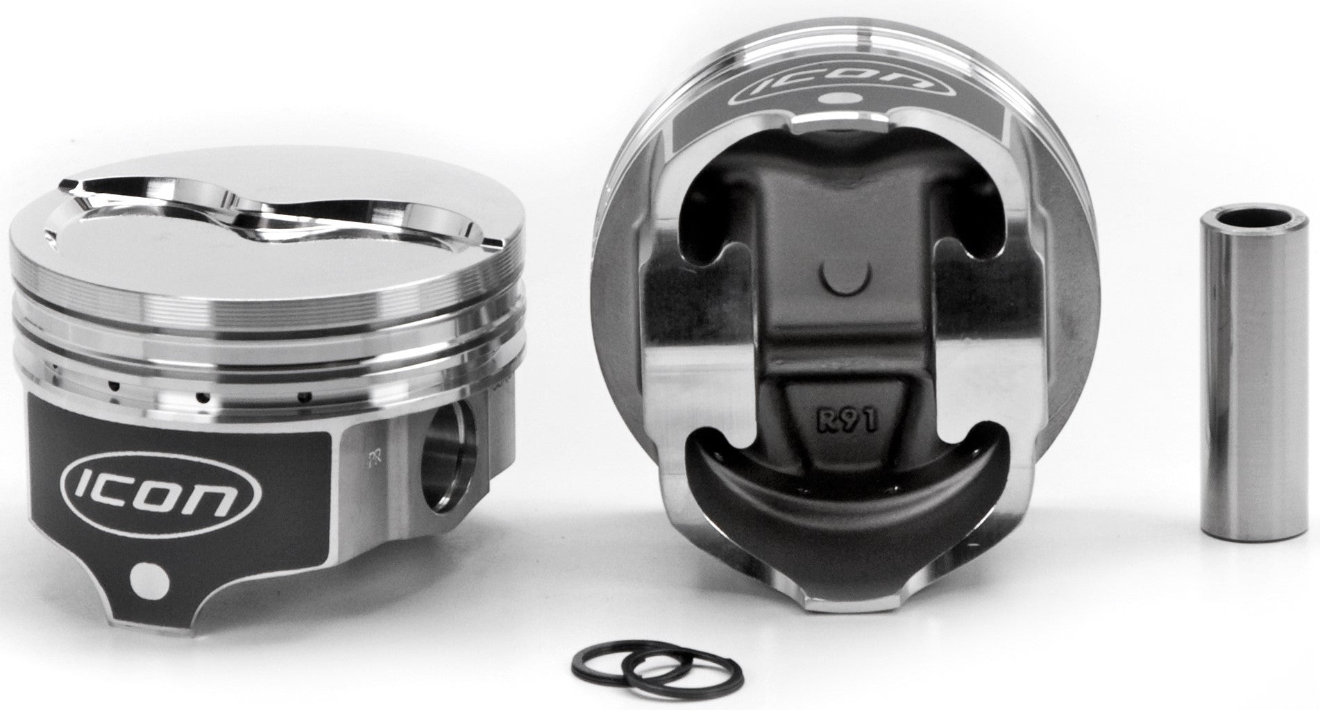 ICON Pistons BBM Dished Piston Set - 4.350 Bore -23.7cc Pistons and Piston Rings Pistons main image