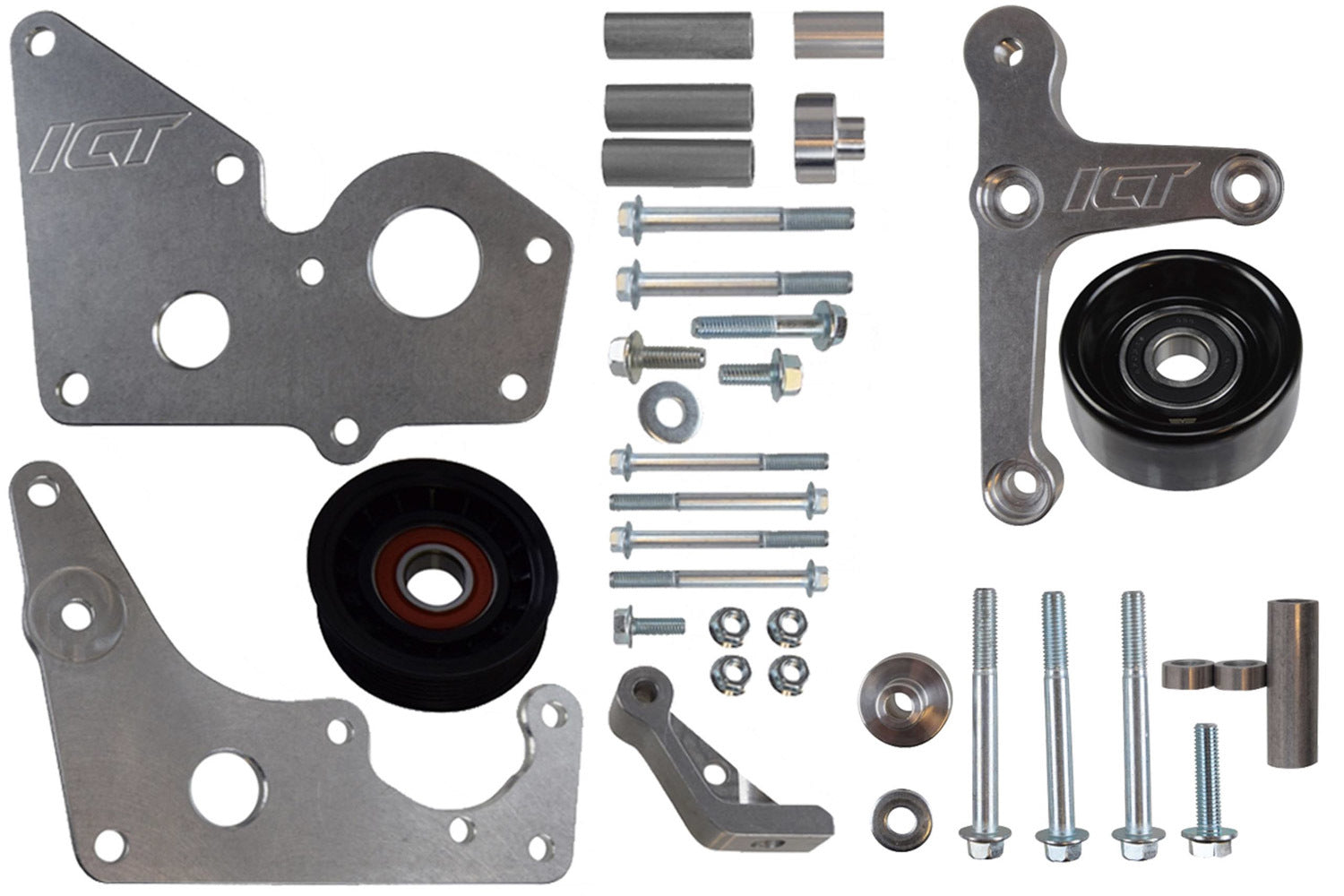 ICT Billet LS Corvette Low Mount Alternator/Power Steerin Charging Systems Alternator Brackets and Components main image