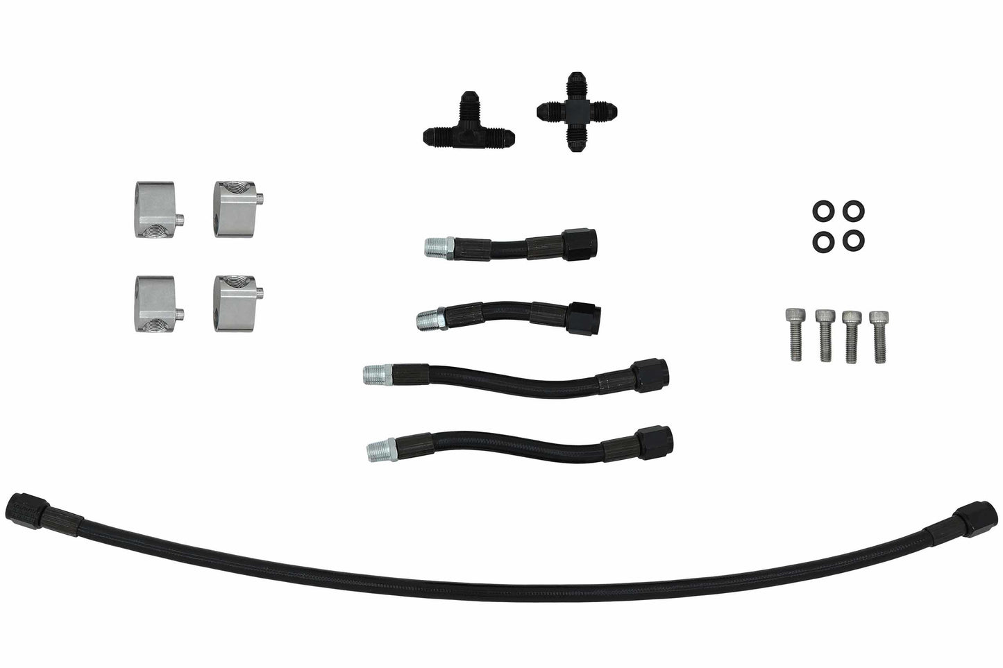 ICT BILLET LS Cylinder Head Coolant Steam 4 Port Crossover Fittings Hoses and Valves Hose, Line and Tubing main image