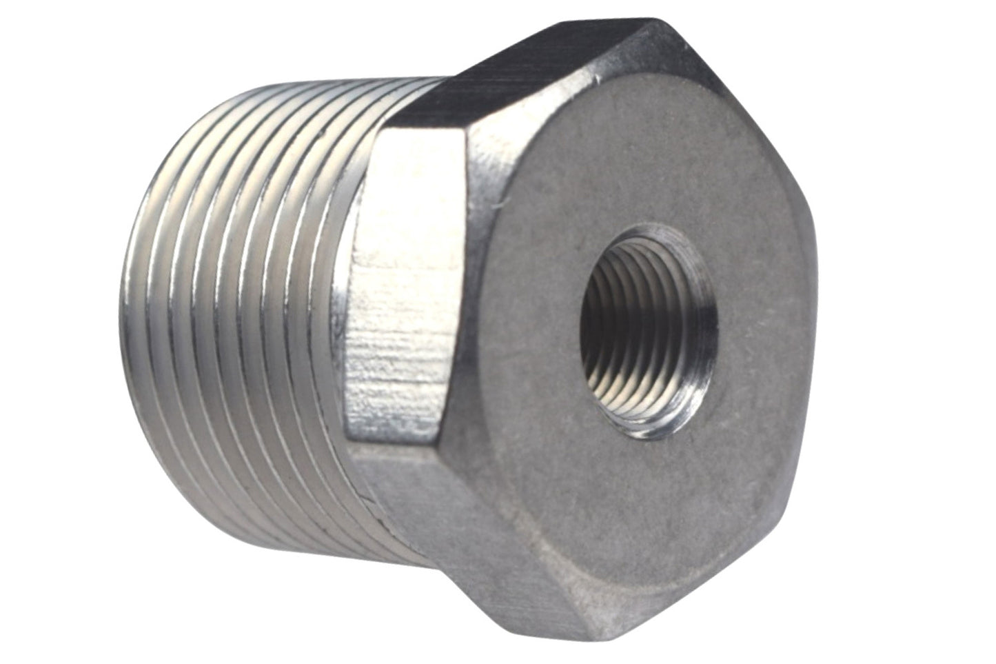 ICT BILLET Straight 3/4inNPT Male / 1/8inNPT Female Pipe Fittings Hoses and Valves Fittings and Plugs main image