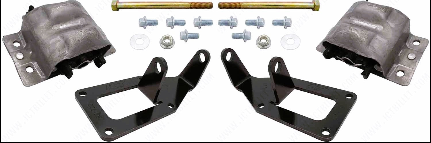 ICT Billet 82-92 GM F-Body LS Swap Engine Mount Kit Bushings and Mounts Motor Mounts main image