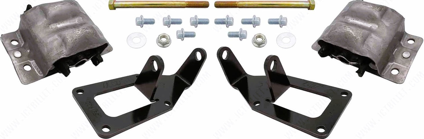 ICT Billet 78-88 GM G-Body LS Swap Engine Mount Kit Bushings and Mounts Motor Mounts main image