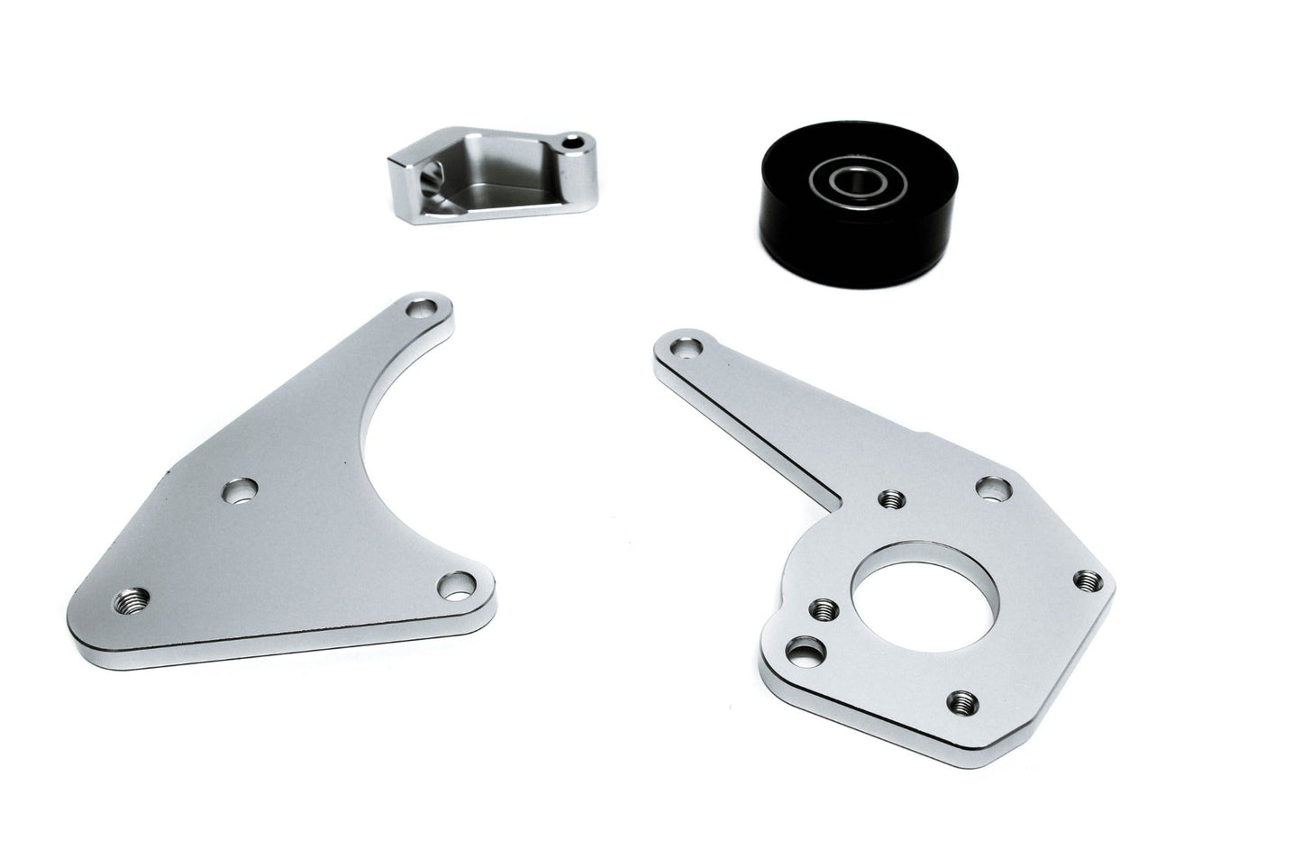 PrivateLabelMfg Precision Works LS Power Steering & Alternator Bracket Low Mount LSX LS1 LS2 LS3 V3