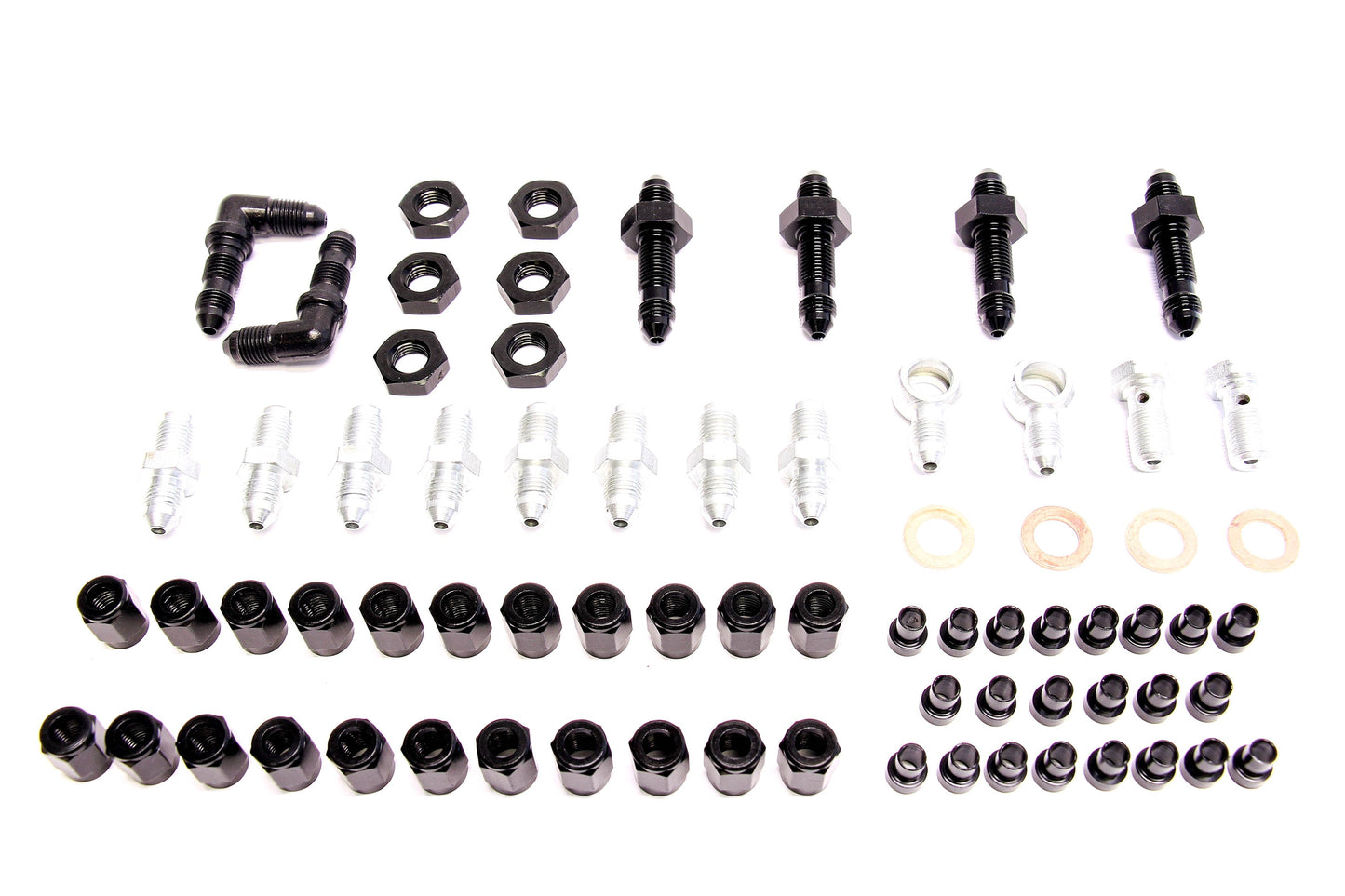 PrivateLabelMfg Precision Works Brake Line Tuck Kit Fittings Honda 88-00 Civic 90-01 Integra