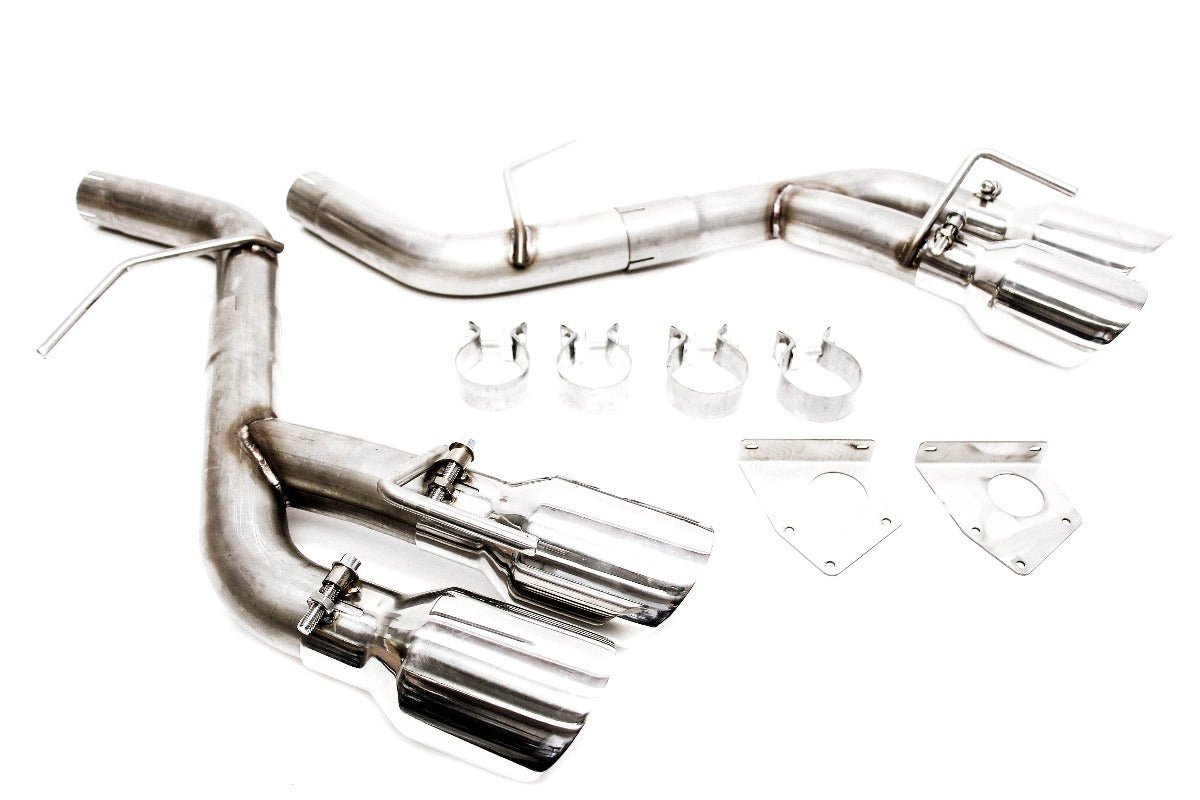 PLM Axle Back Muffler Delete Chevy Camaro V6 3.6L 2016 - 2022 Stainless Steel Quad Tips *Discontinued