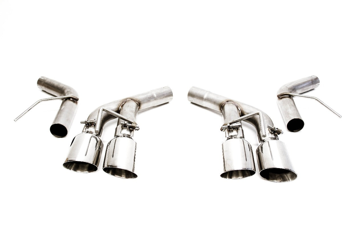 PLM Axle Back Muffler Delete Chevy Camaro V6 3.6L 2016 - 2022 Stainless Steel Quad Tips *Discontinued