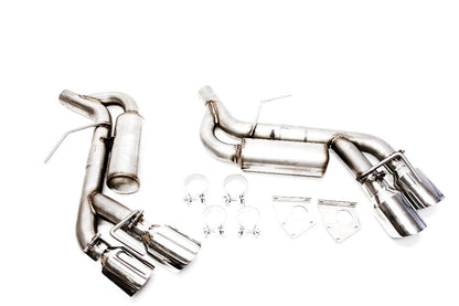 PrivateLabelMfg Axle Back Muffler Delete Chevy Camaro V6 3.6L 2016 - 2022 Stainless Steel Quad Tips