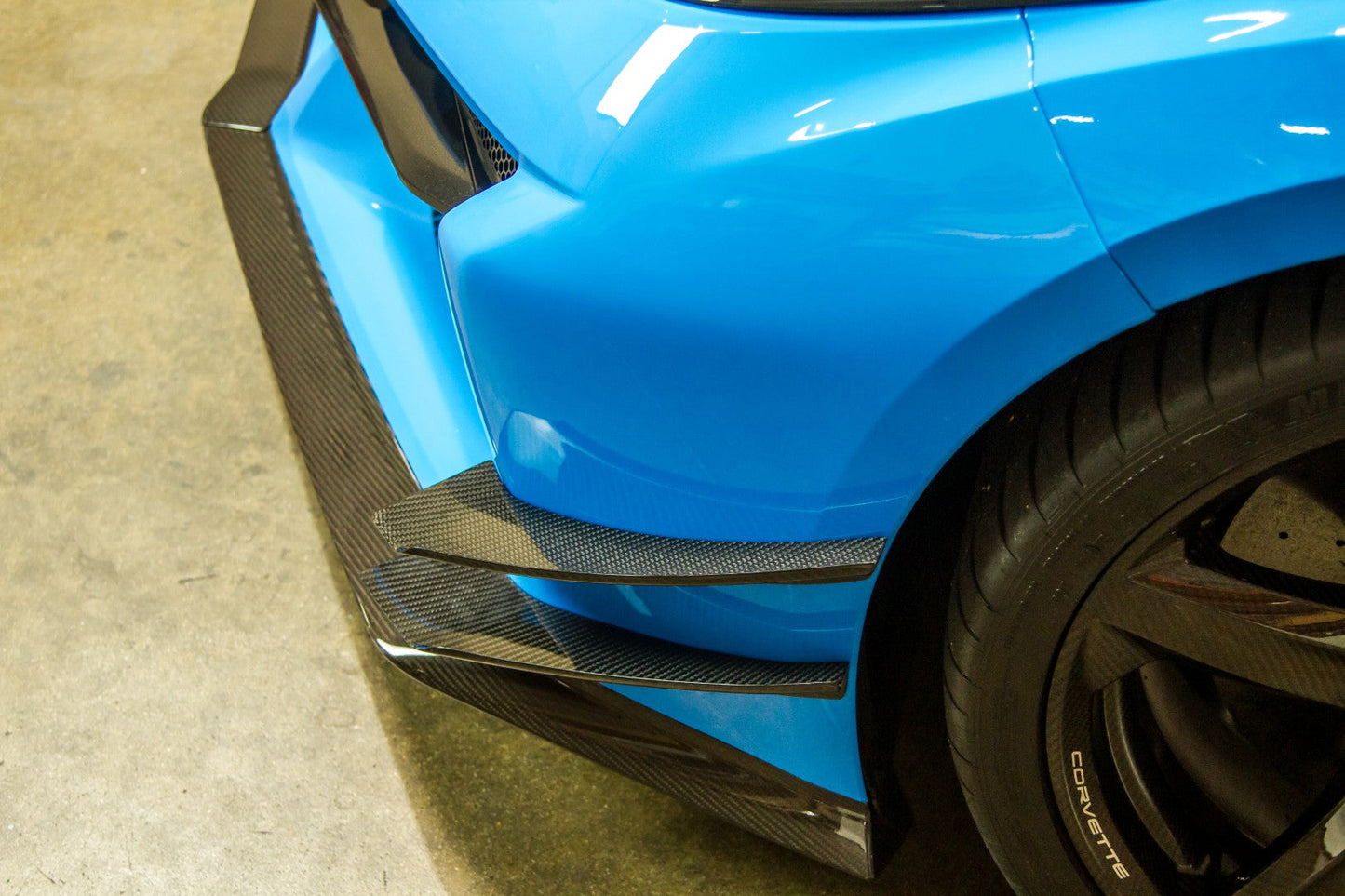 APR Chevrolet Corvette C8 Z06 Carbon Fiber Front Bumper Canards