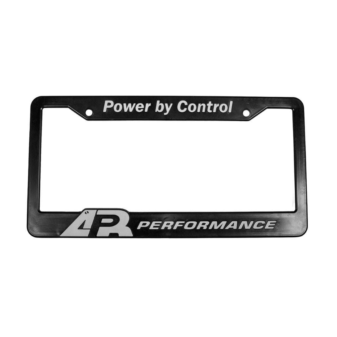 APR Plastic License Plate Frame Raised Letters - Black
