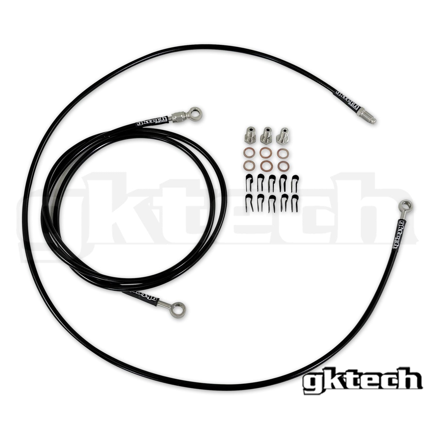 GKTech In-line e-brake braided brake line kit