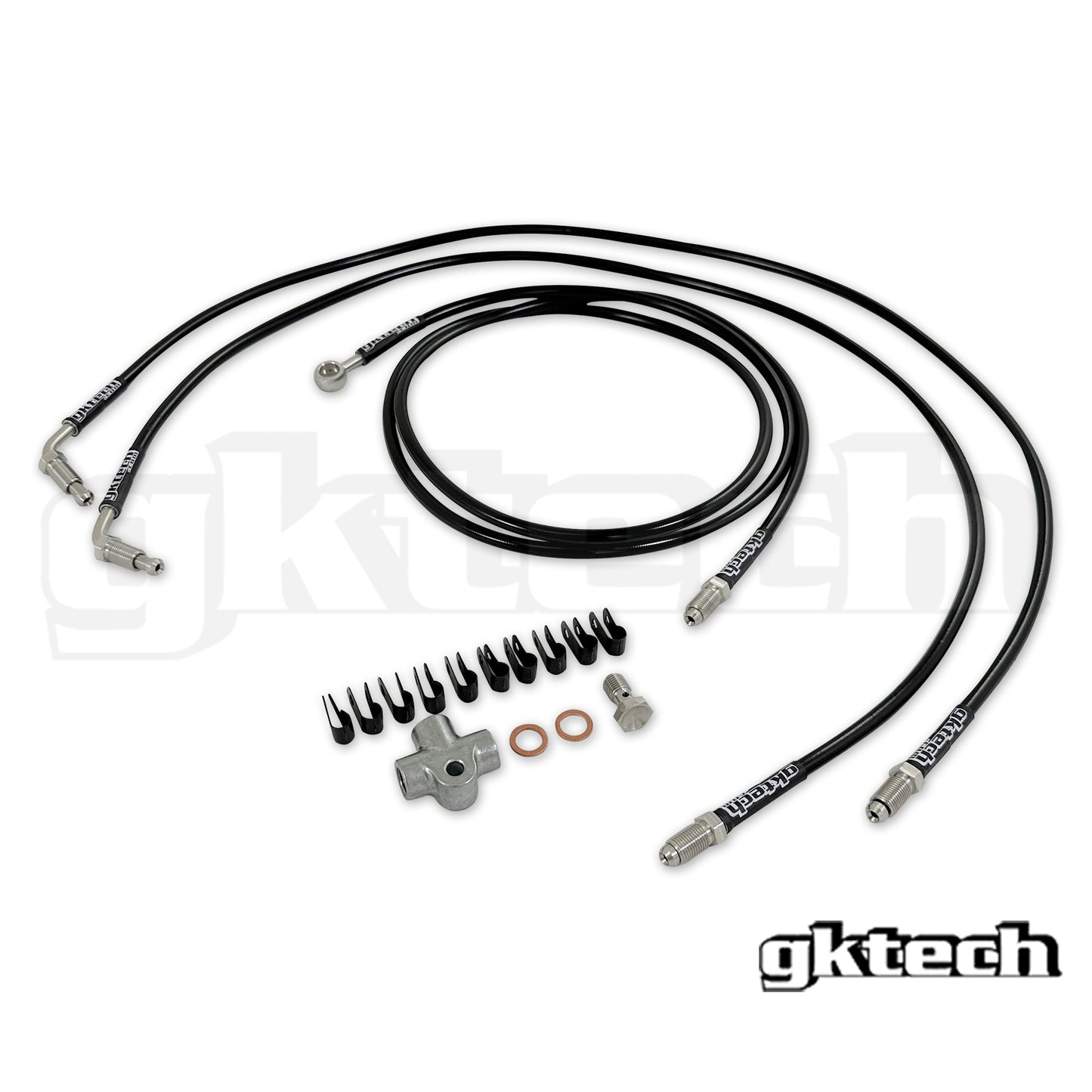 GKTECH 240sx/Skyline stand alone SS e-brake braided brake line kit