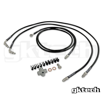 GKTECH 240sx/Skyline stand alone SS e-brake braided brake line kit