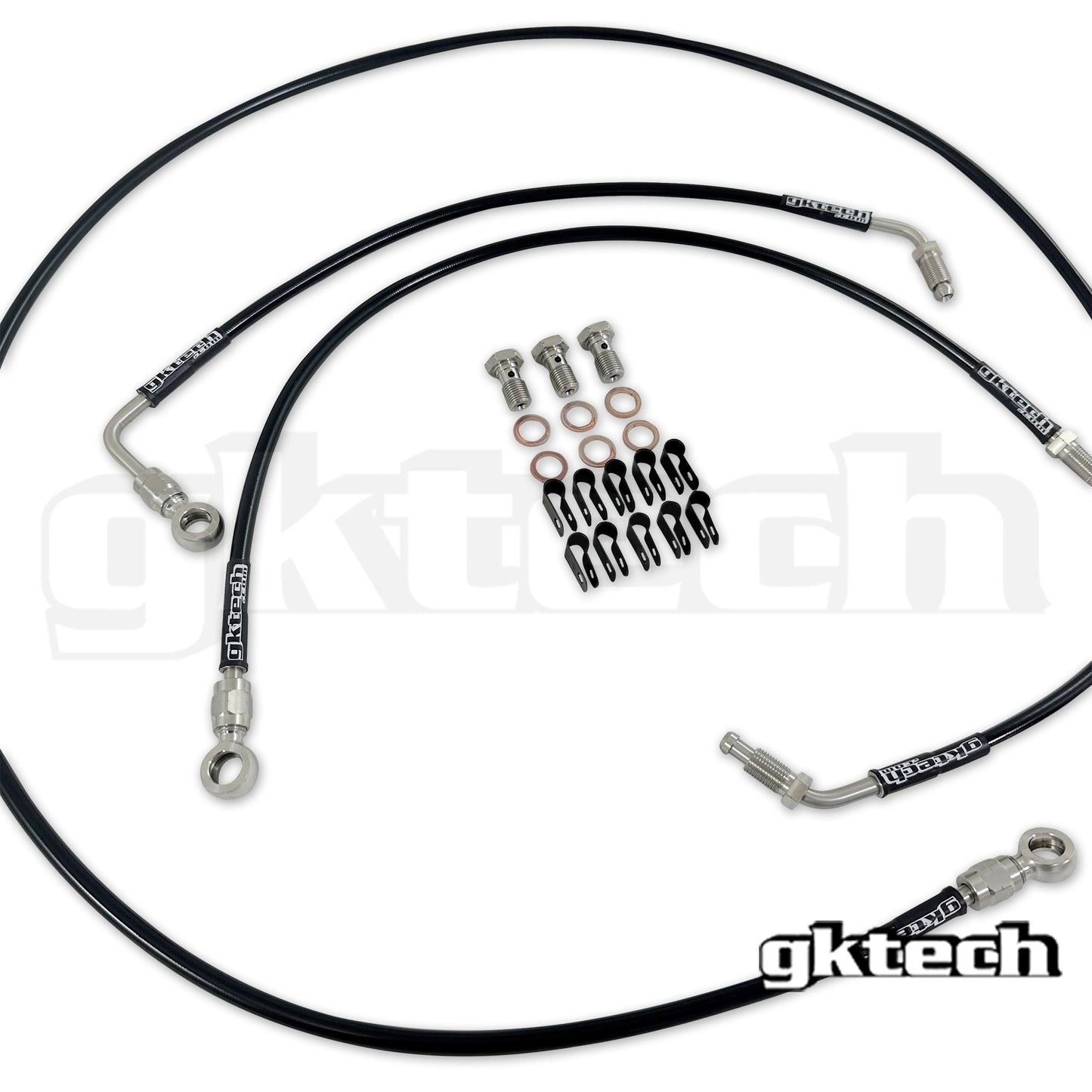 GKTech R33/R34 Engine bay brake line delete kit