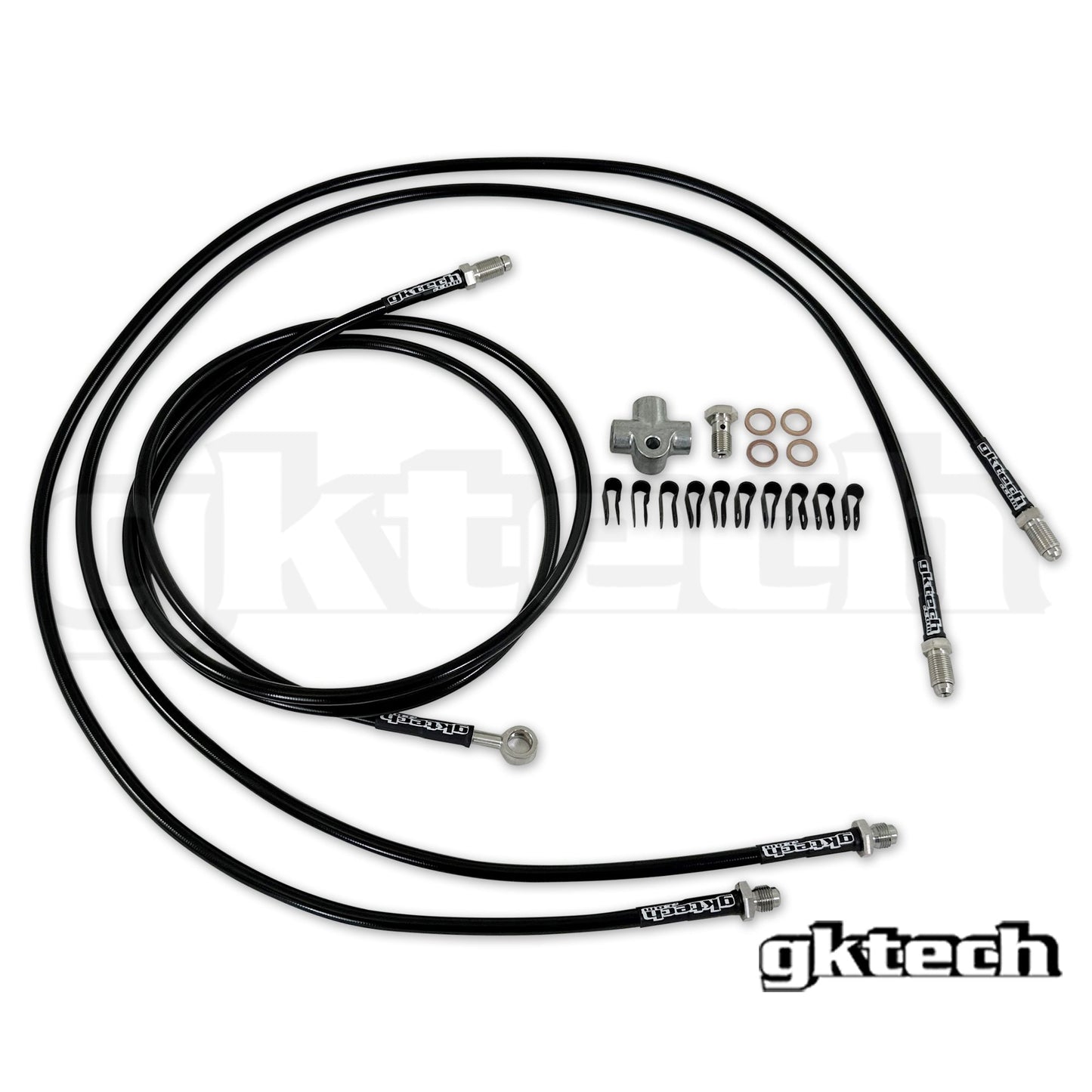 GKTech Z33 350z/Z34 370z/G35/G37 SS braided hydraulic e-brake line kit