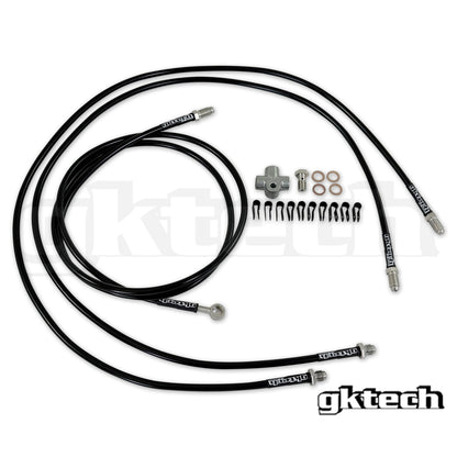 GKTech Z33 350z/Z34 370z/G35/G37 SS braided hydraulic e-brake line kit