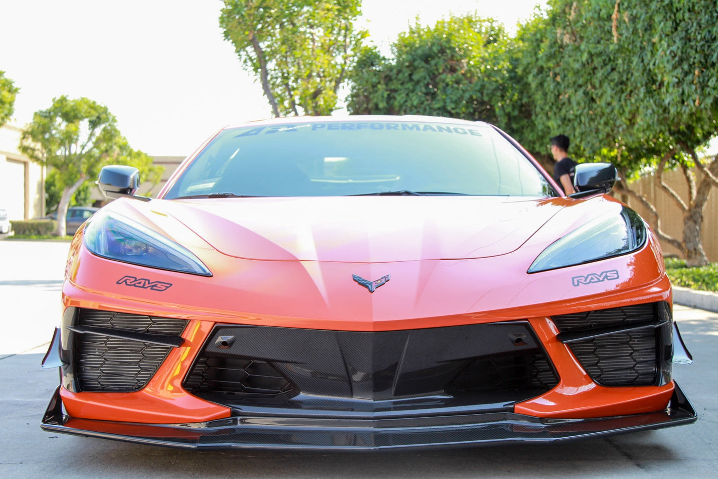 APR Chevrolet Corvette C8 Carbon Fiber Front Bumper Center Bezels