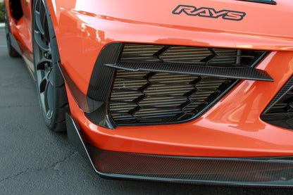 APR Chevrolet Corvette C8 Carbon Fiber Front Bumper Side Bezels