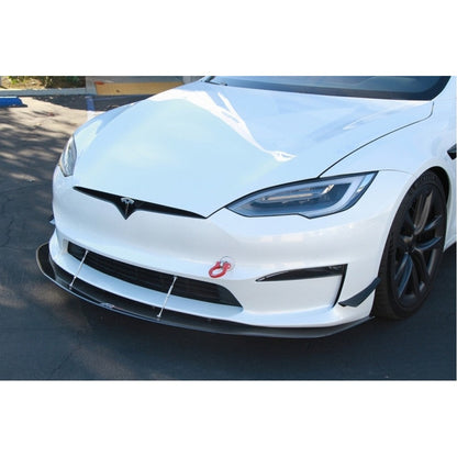 APR Tesla Model S Plaid Carbon Fiber Front Wind Splitter 2021 - UP