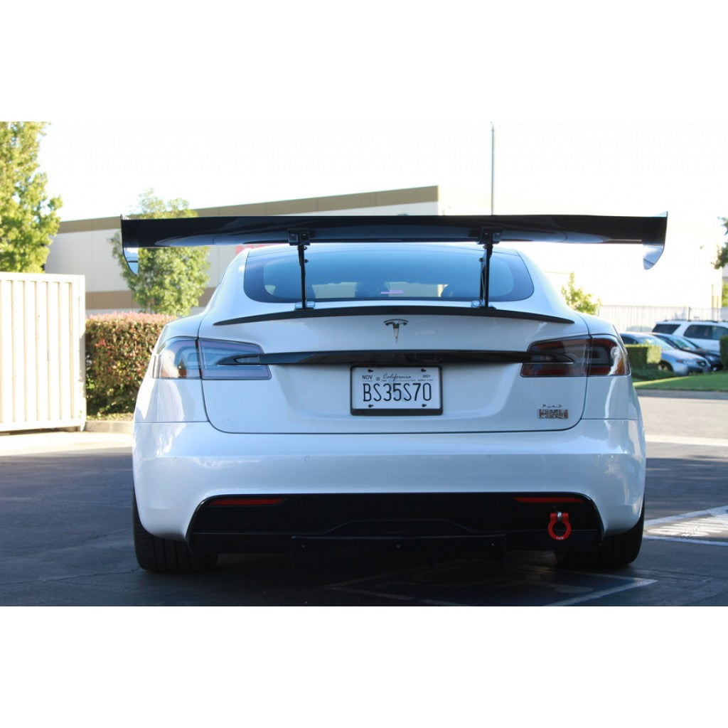 APR Tesla Model S Plaid GTC500 71" Carbon Fiber Adjustable Wing 2021 - Up