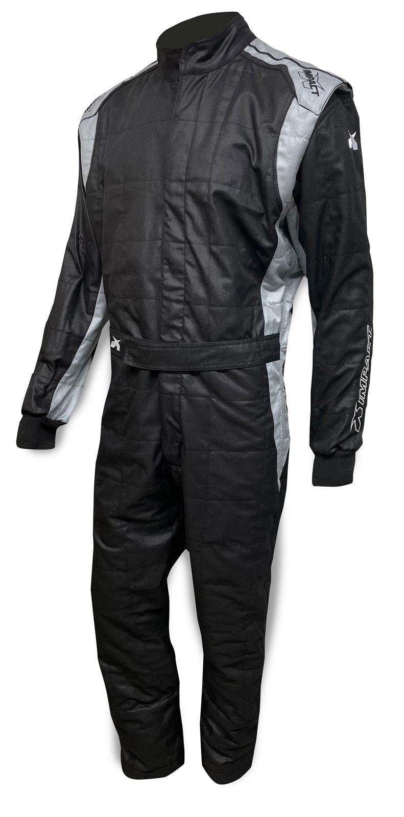 Impact Racing Suit Racer 2.0  1pc X-Large  Black/Gray Safety Clothing Driving Suits main image