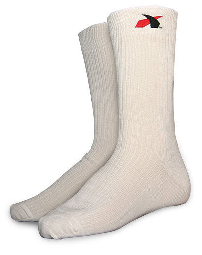 Impact Racing SOCKS NOMEX SFI3.3 MEDIUM WHITE Safety Clothing Socks main image