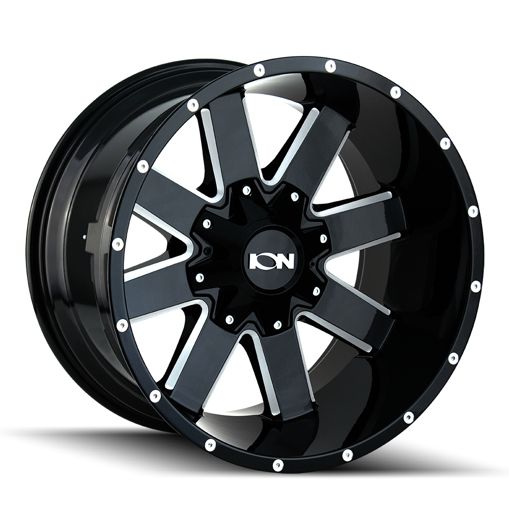 ION Wheels ION 141 20x10 / 8x170 BP / -19mm Offset / 125.2mm Hub Gloss Black Milled Wheel 141-2170M