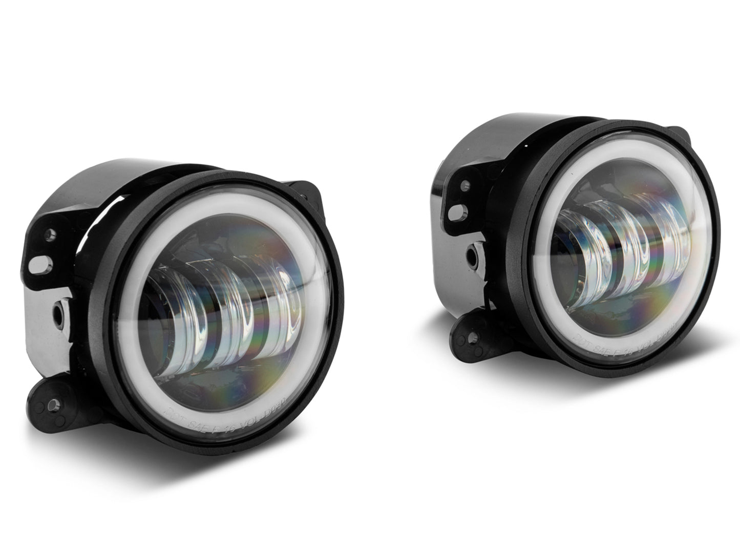 Raxiom 07-22 Jeep Wrangler JK/JL Axial Series Halo LED Fog Lights- White J130813