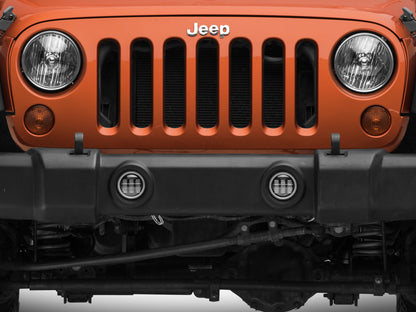 Raxiom 07-22 Jeep Wrangler JK/JL Axial Series Halo LED Fog Lights- White J130813