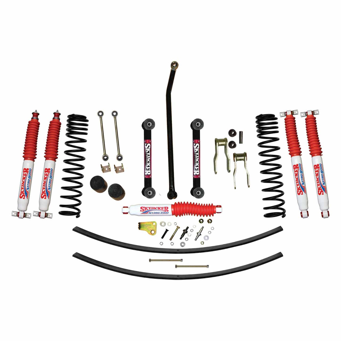Skyjacker 84-01 Jeep XJ 4.5in Front Dual Rate Long Travel Coil Suspension Kit w/ Nitro 8000 Shocks JC451KNLT