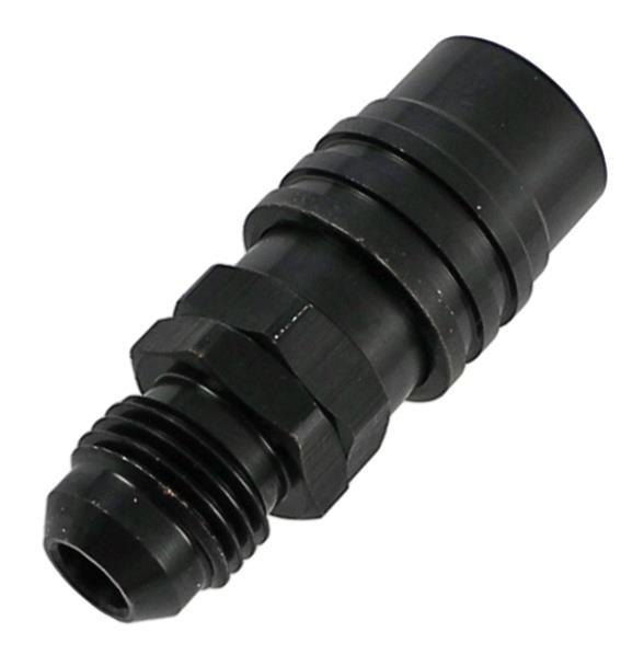 JIFFY-TITE 6AN Straight Push Lock Valved Quick Connect BLK Fittings Hoses and Valves Fittings and Plugs main image