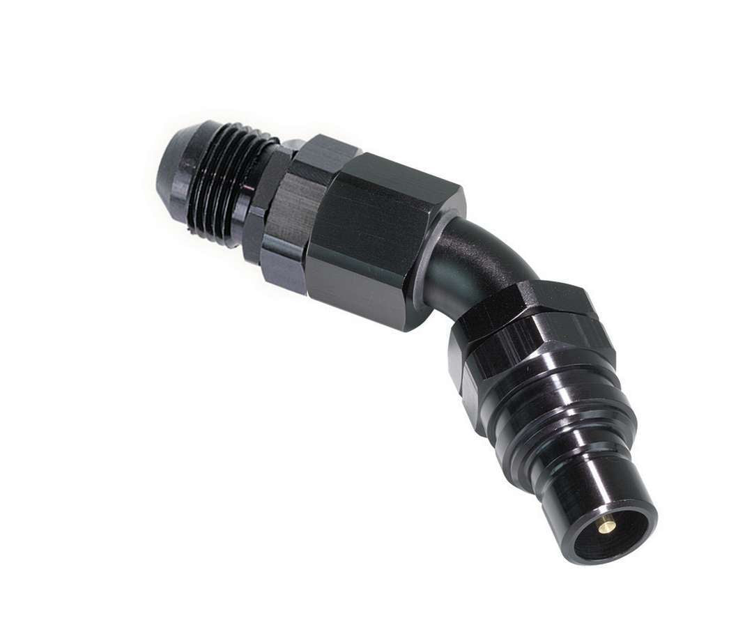 Jiffy-Tite 8an 45-deg Male Fitting Plug Non-Valved Fittings and Plugs Quick Disconnect Fittings main image