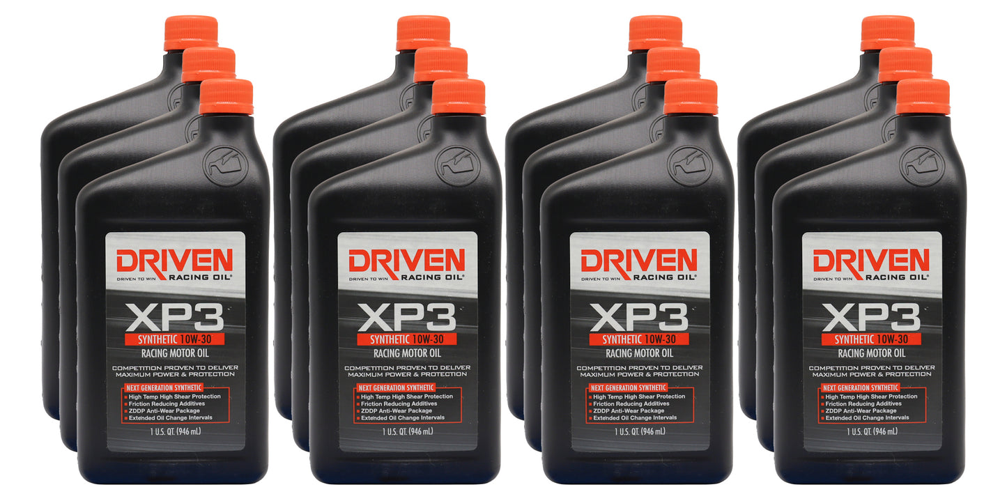 DRIVEN RACING OIL XP3 10w30 Synthetic Oil Case 12 x 1 Quart Oils, Fluids and Sealer Oils, Fluids and Additives main image