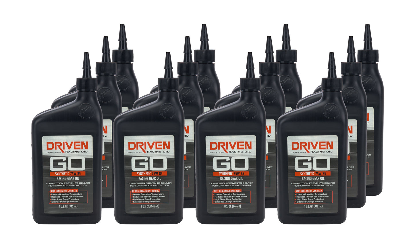 DRIVEN RACING OIL 75w85 Synthetic Gear Oil Case 12 x 1 Quart Oils, Fluids and Sealer Oils, Fluids and Additives main image