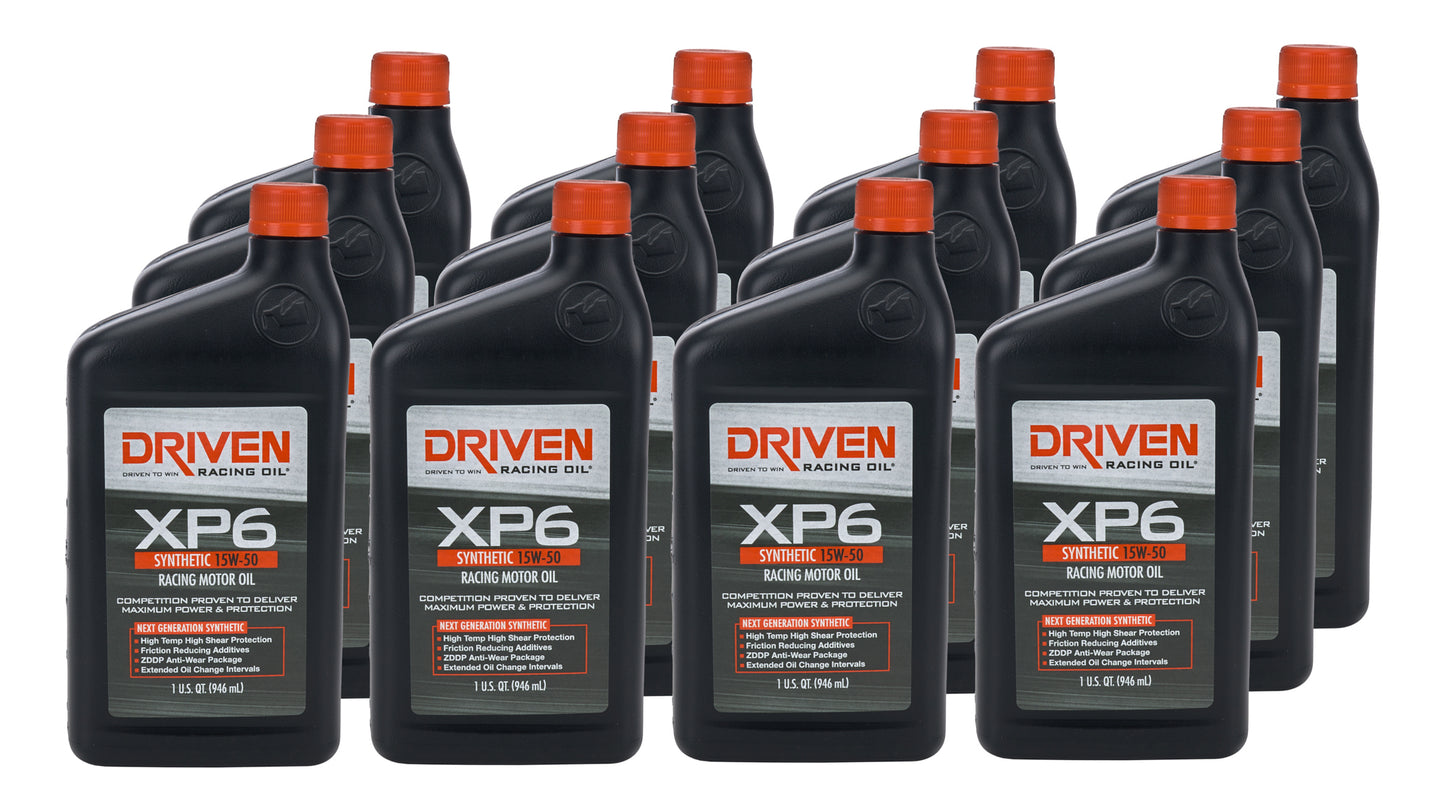 DRIVEN RACING OIL XP6 15w50 Synthetic Oil Case 12 x 1 Quart Oils, Fluids and Sealer Oils, Fluids and Additives main image