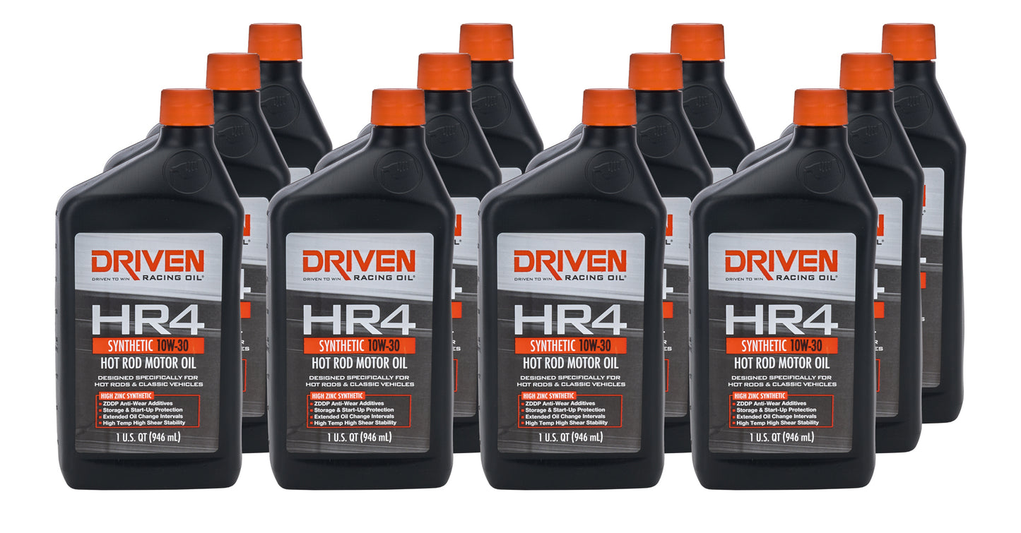 DRIVEN RACING OIL HR4 10w30 Synthetic Oil Case 12 x 1 Quart Oils, Fluids and Sealer Oils, Fluids and Additives main image