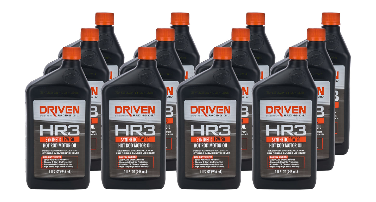 DRIVEN RACING OIL HR3 15w50 Synthetic Oil Case 12 x 1 Quart Oils, Fluids and Sealer Oils, Fluids and Additives main image